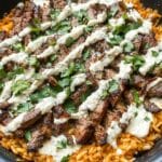 Cheesy Steak & Cilantro Lime Rice Burritos Recipe