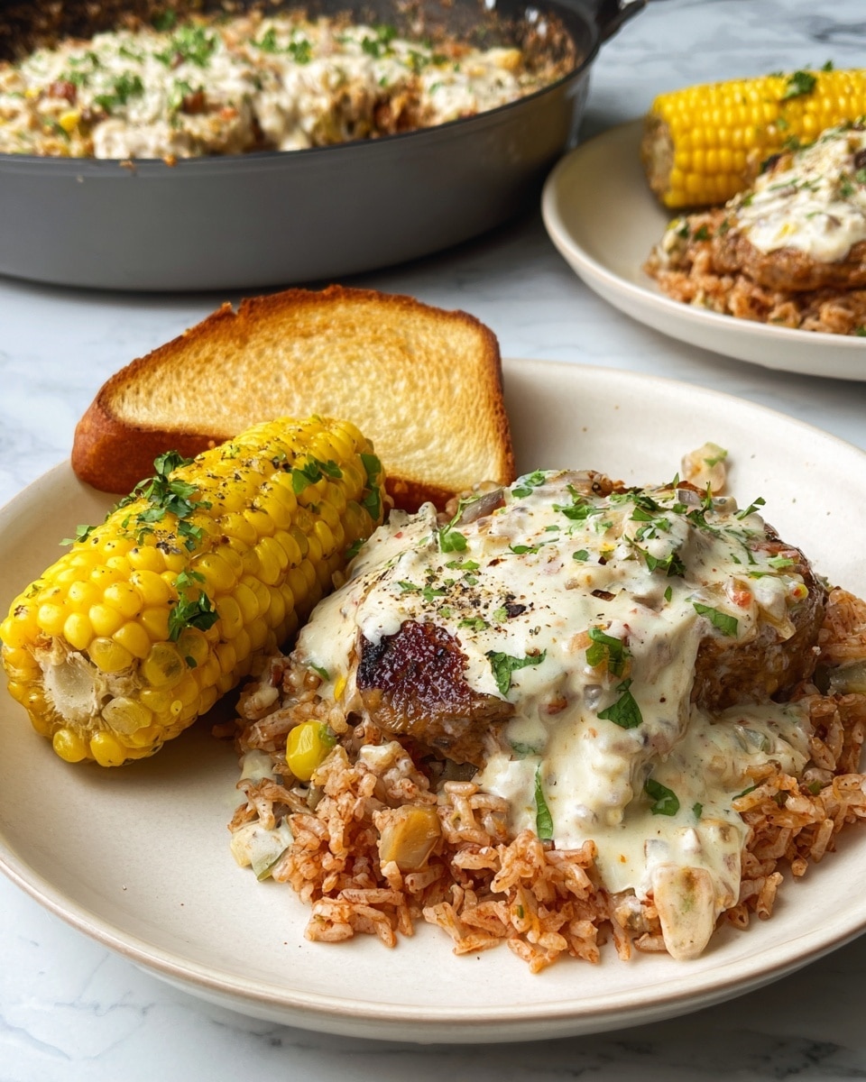 Cajun Chicken and Rice with Garlic Parmesan Sauce Recipe