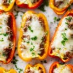 Low-Carb, Keto Cheeseburger Stuffed Peppers Recipe