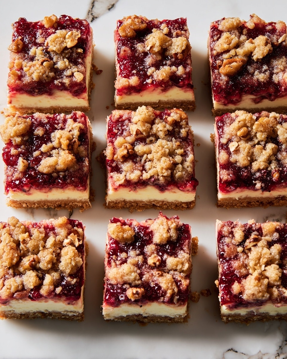Cranberry Crumble Cheesecake Bars Recipe