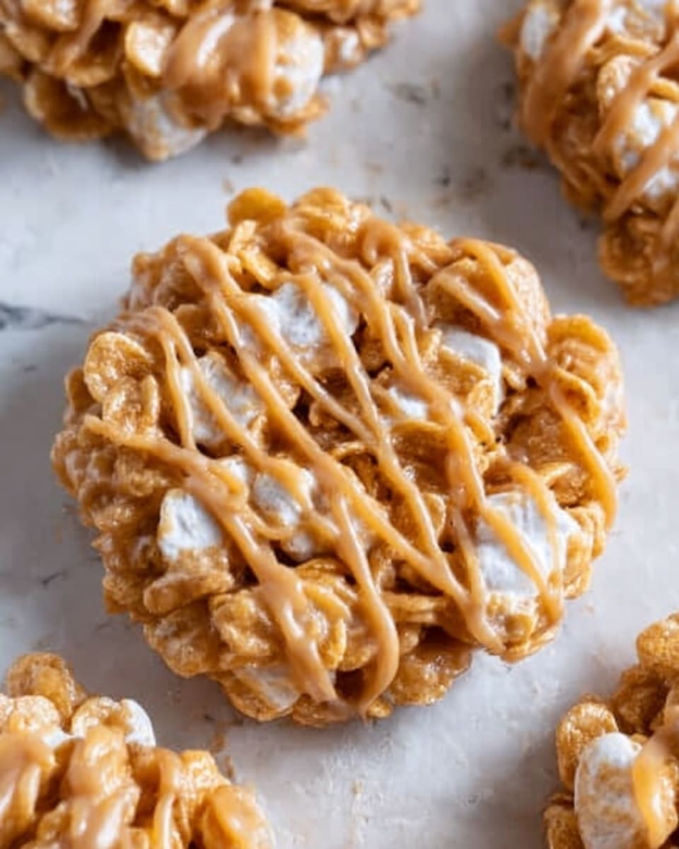 No-Bake Peanut Butter Cornflake Cookies with Marshmallows Recipe