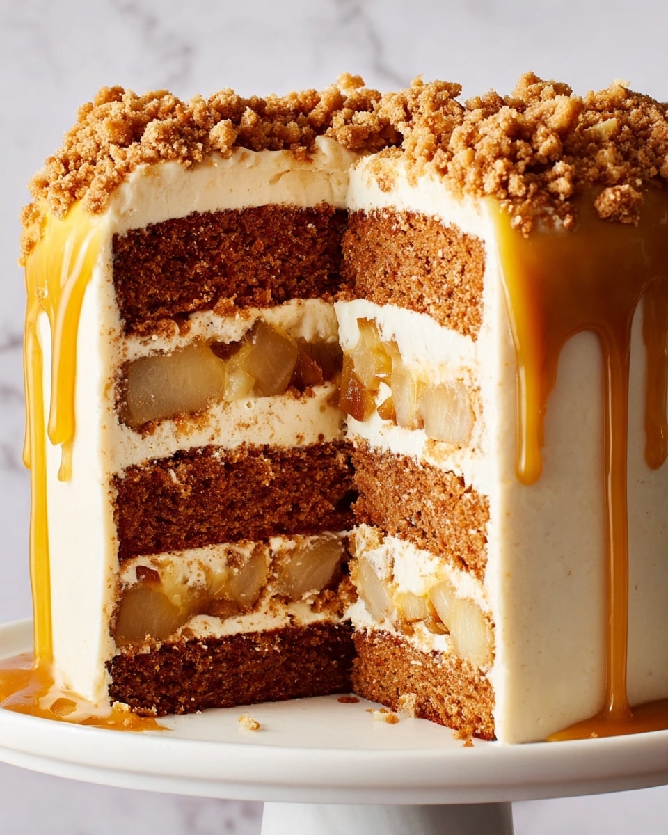 Salted Caramel Apple Crumble Cake Recipe