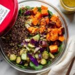 Fall Quinoa Salad with Roasted Vegetables, Apples, and Pumpkin Seeds Recipe