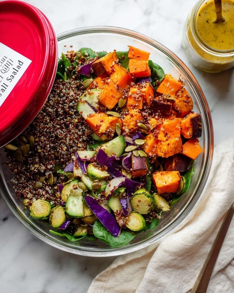 Fall Quinoa Salad with Roasted Vegetables, Apples, and Pumpkin Seeds Recipe