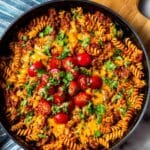 One Pot Beef Enchilada Pasta Recipe