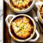 Easy French Onion Soup with Homemade Croutons and Melted Cheese Recipe