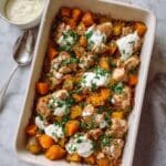 Roast Chicken with Pumpkin, Sage and Red Onion Recipe