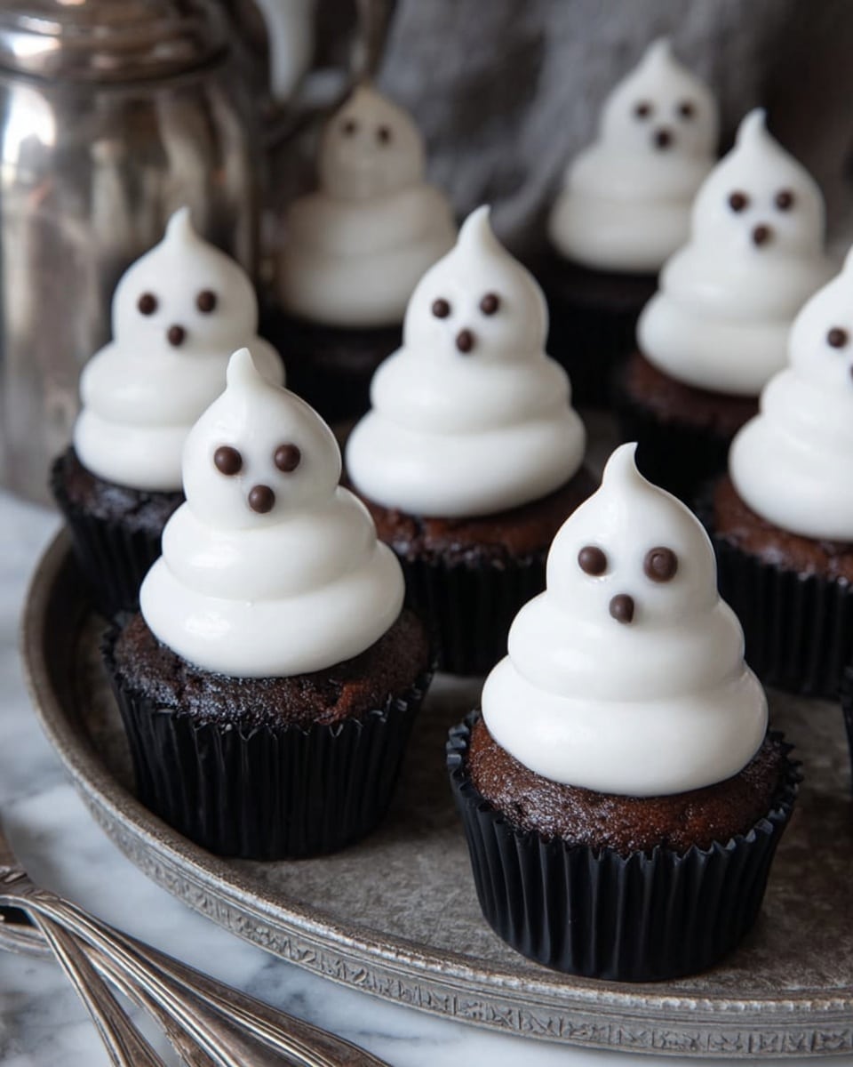 Chocolate Ghost Cupcakes for Halloween Recipe