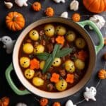 Skull & Pumpkin Halloween Soup Recipe