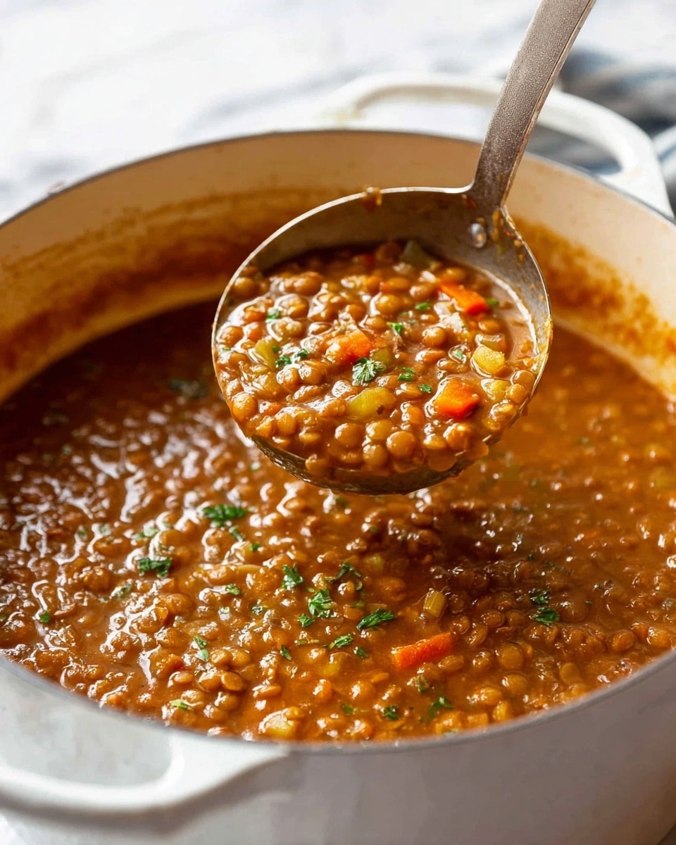 Lentil Soup with Vegetables and Lemon Recipe