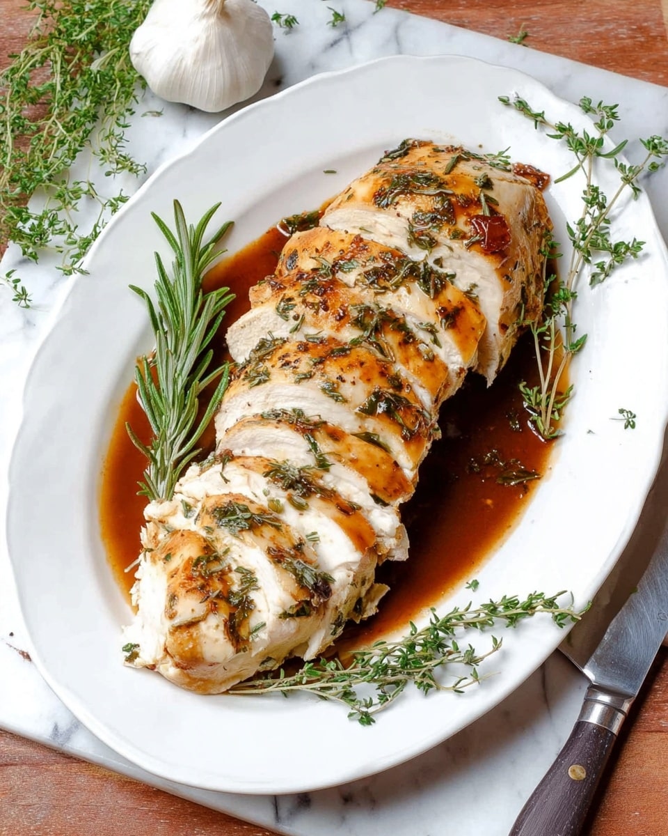 Herb & Garlic Roasted Turkey Breast Recipe