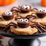 Spider Peanut Butter Cookies with Reese's and Candy Eyes Recipe