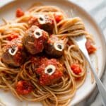 Easy Halloween Zombie Eye Meatballs with Spaghetti Recipe