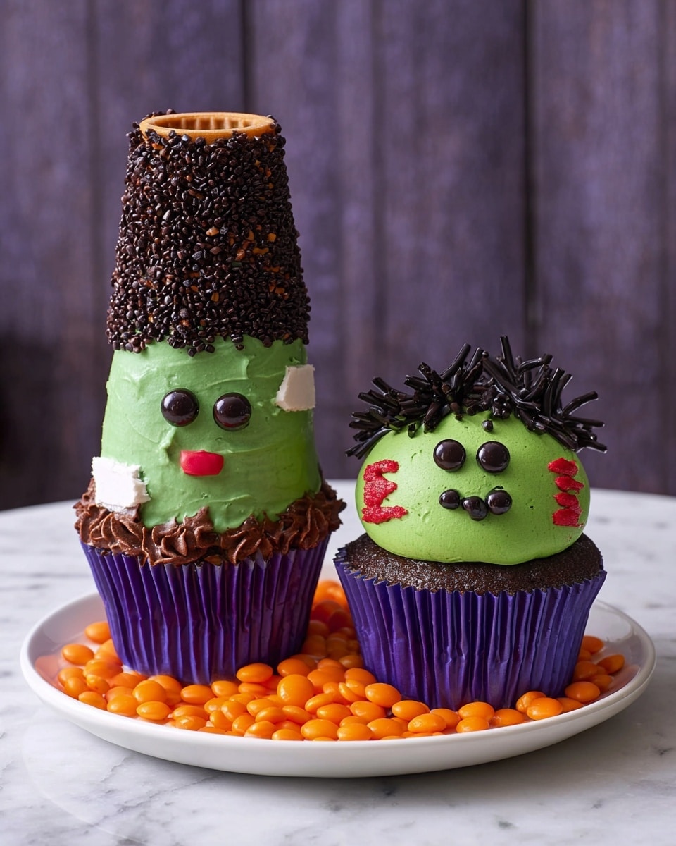 Frankenstein and His Bride Cupcakes Recipe