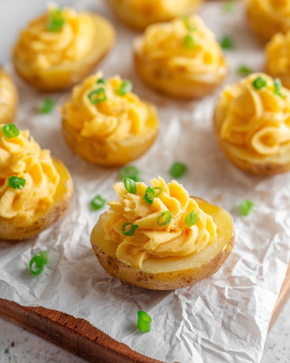 Deviled Potatoes with Vegan Mayo and Pickles Recipe