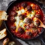 Meatball and Mozzarella Pan Bake Recipe