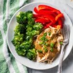 Slow Cooker Pulled Chicken with 5-Ingredient Peanut Sauce Recipe