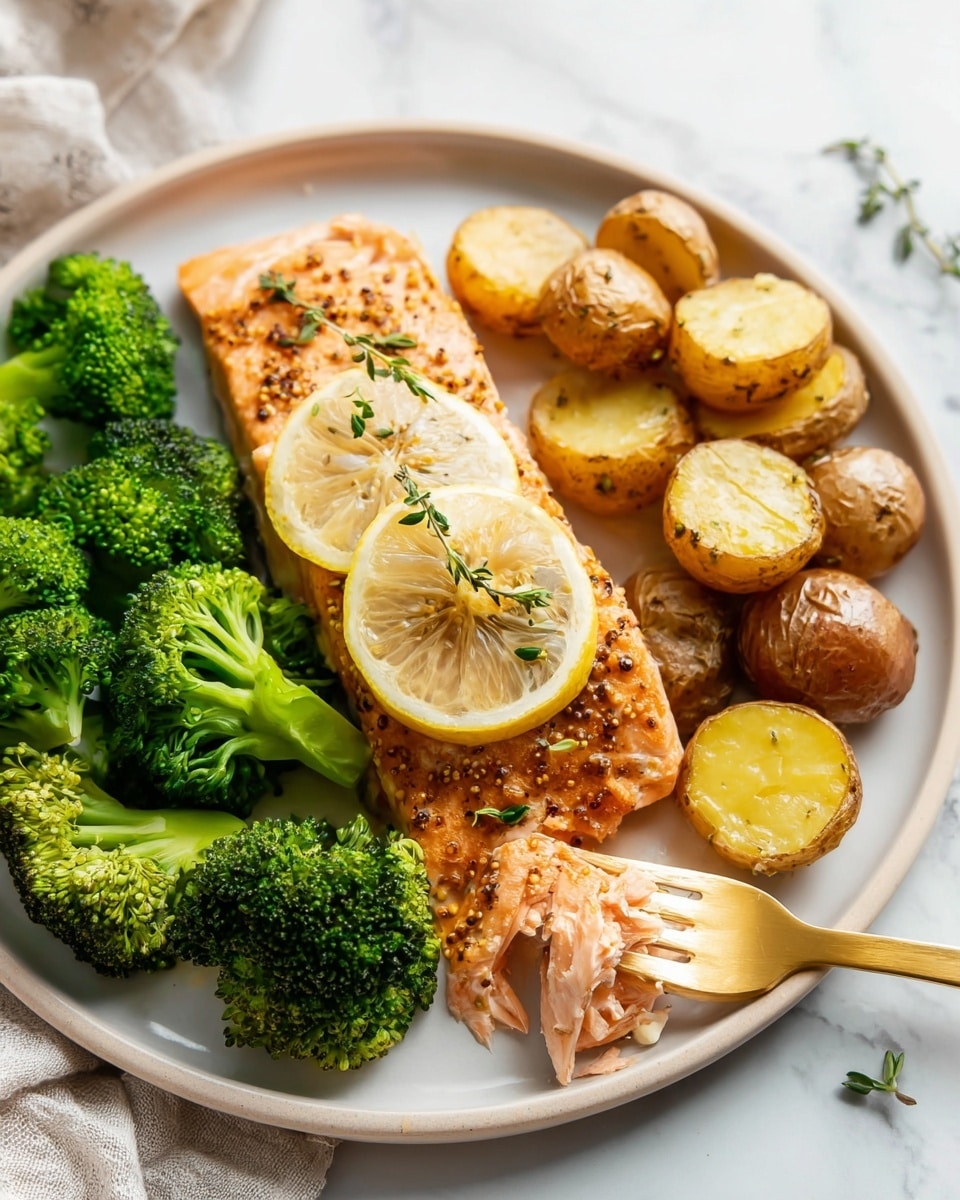 Honey Mustard Salmon Sheet Pan Dinner Recipe