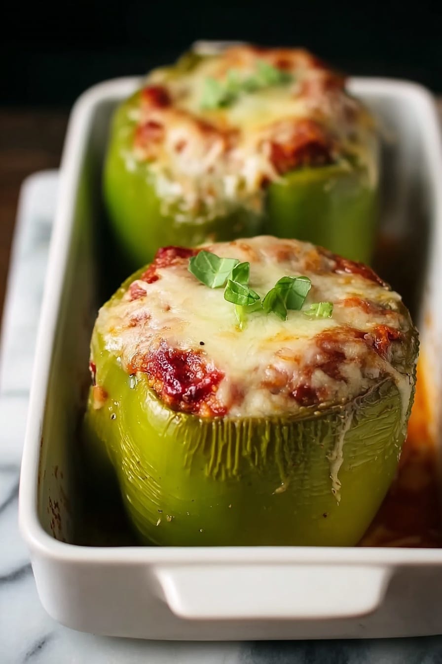 Cheesy Baked Chicken Stuffed Peppers Recipe