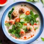 Thai Inspired Chicken Meatball Soup Recipe