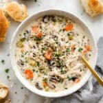 Slow Cooker Creamy Chicken and Wild Rice Soup Recipe