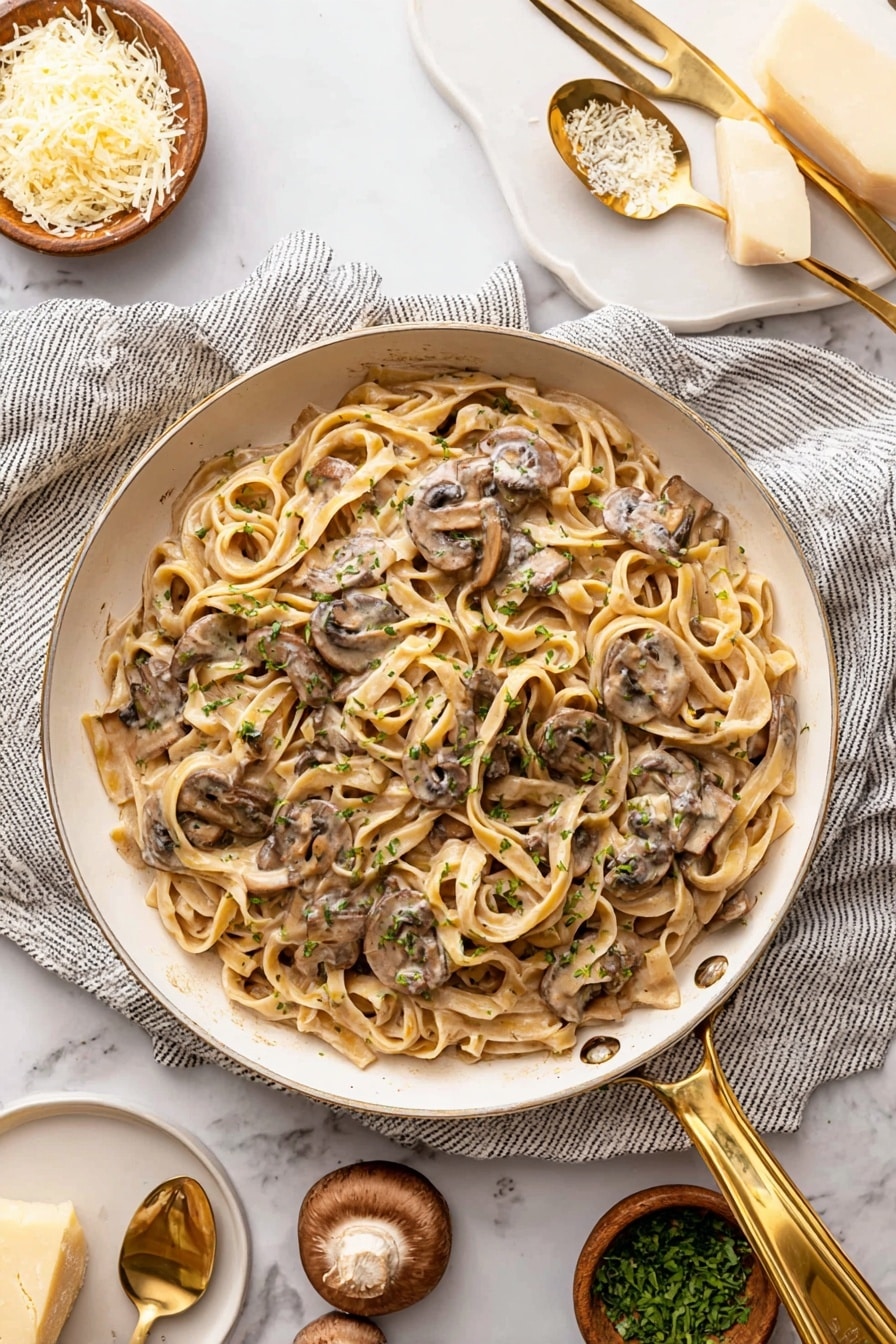 Creamy Mushroom Pasta Dinner Recipe