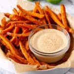 Sweet Potato Fries with Chipotle Lime Dipping Sauce Recipe