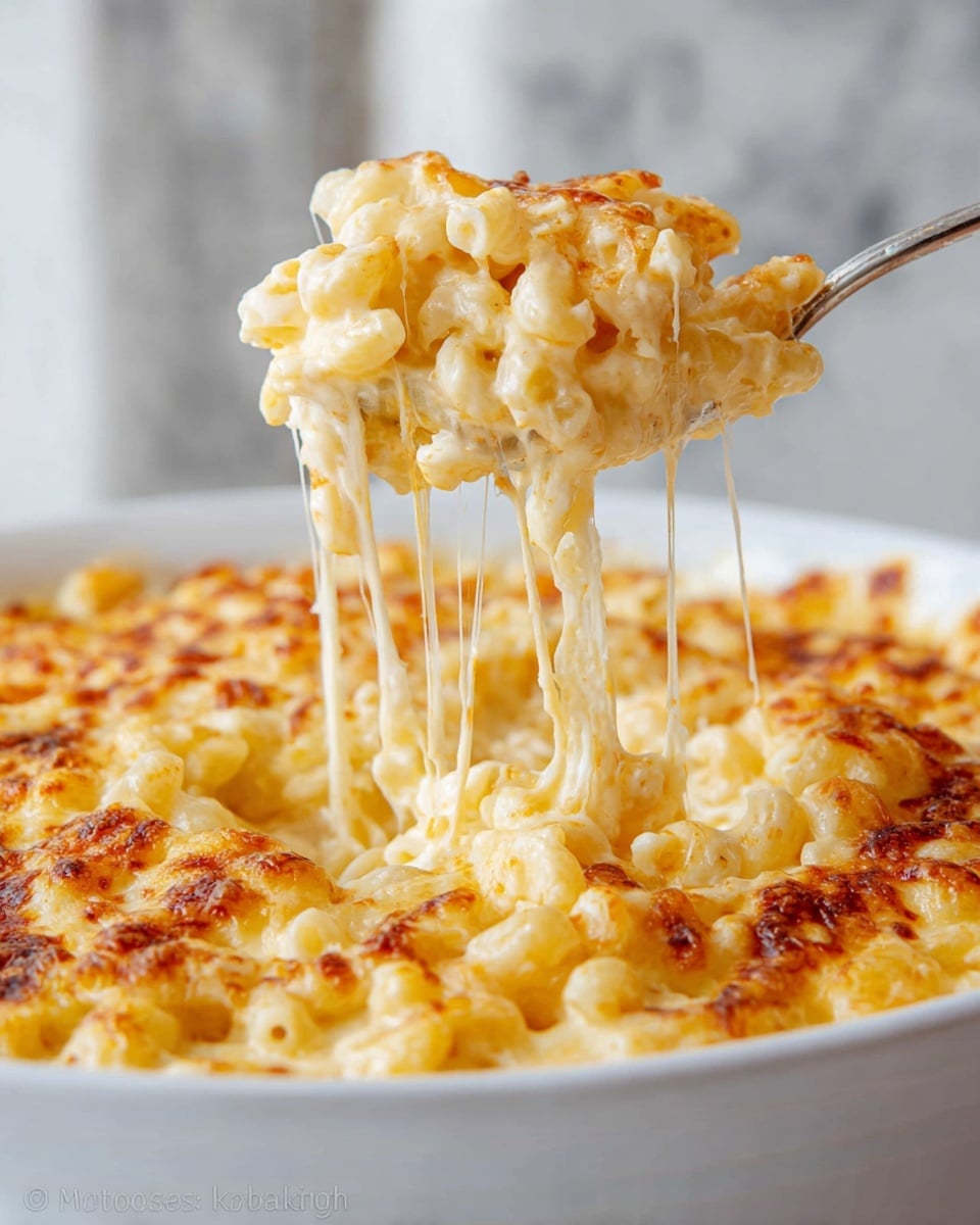 A clear glass bowl filled with long strands of bright orange shredded cheese is placed in the front center. Behind it to the right is another clear glass bowl containing white shredded cheese. To the left front is a small clear glass bowl with yellow butter cubes. Behind the butter, four small round bowls in yellow, red, blue, and light green hold different powdered spices. A white spoon with a long handle carries a mound of white powder and sits in the middle. Two clear glass measuring cups filled with white liquid are in the back, one larger and one smaller. A blue and yellow box of elbow macaroni pasta is placed on the left. All items rest on a wooden surface changed to white marbled texture. photo taken with an iphone --ar 4:5 --v 7