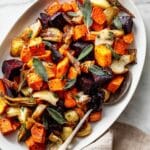 Roasted Root Vegetables with Sage Oil and Crispy Sage Leaves Recipe
