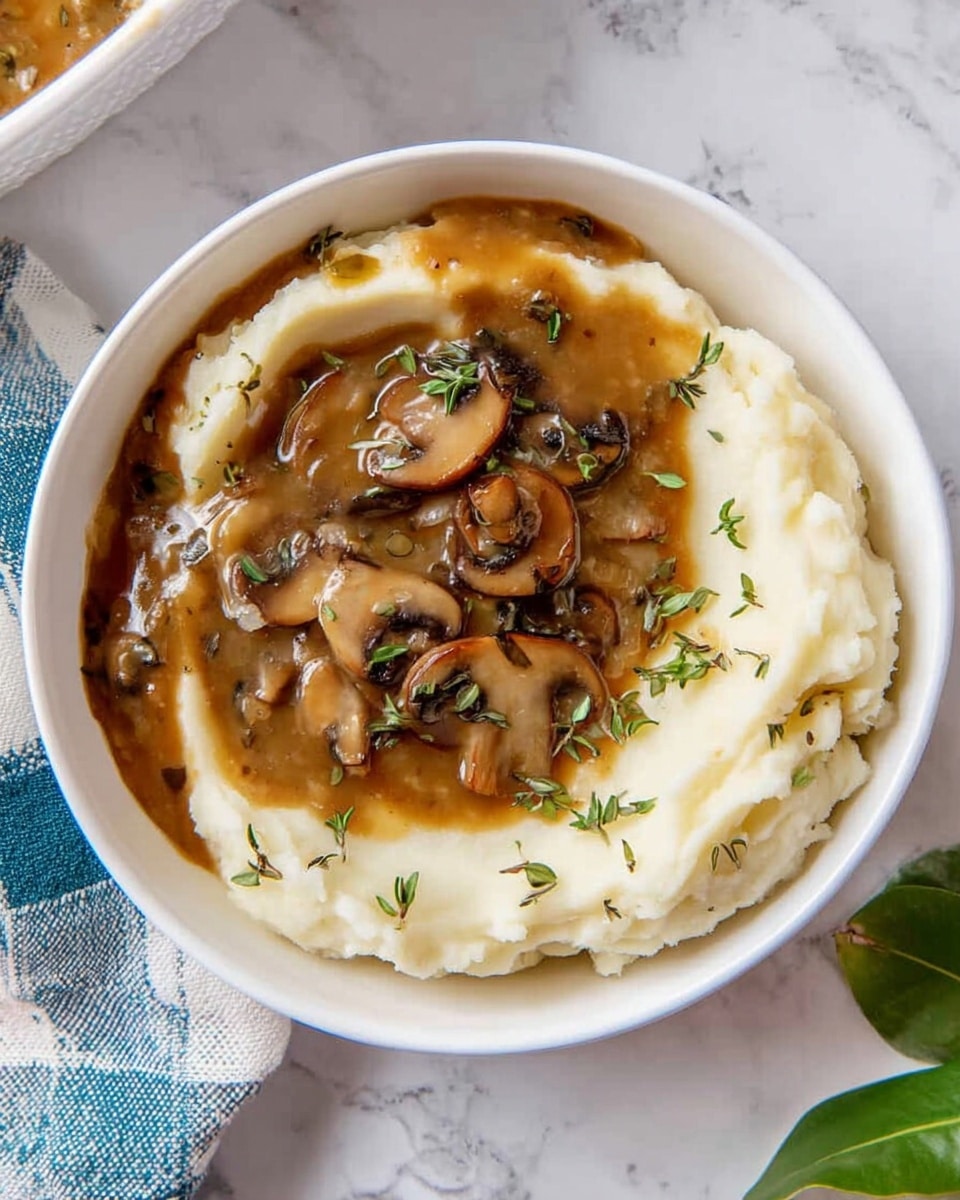 Creamy Mushroom Gravy with Herbs Recipe