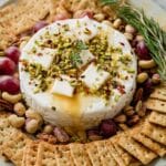 Baked Brie with Honey, Garlic, Pistachios, and Thyme Recipe