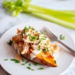 Slow Cooker Buffalo Chicken Stuffed Sweet Potatoes Recipe