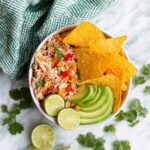 5-Ingredient Slow Cooker Fajita Salsa Chicken Recipe