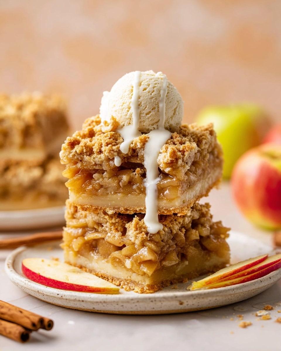 A white bowl filled with pale green and light yellow sliced apples sits at the bottom left, next to a white bowl with two lemon halves showing a bright yellow inside. Above and around these are various small white bowls and dishes with ingredients: a large white bowl of white flour with a powdery texture on the top right, a white bowl full of brown sugar with a crumbly texture below it, a smaller bowl with white sugar, a small bowl with white cornstarch, and another with a light brown nutmeg powder. Three white sticks of butter wrapped in wax paper are placed near the top left and bottom left edges. To the left are two whole green apples and one red apple with a shiny, smooth surface. Cinnamon sticks lie near the center, beside two small bowls with cinnamon powder. Behind the ingredients is a white marbled surface as background. Photo taken with an iphone --ar 4:5 --v 7