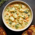 Broccoli Cheddar Gnocchi Soup Recipe
