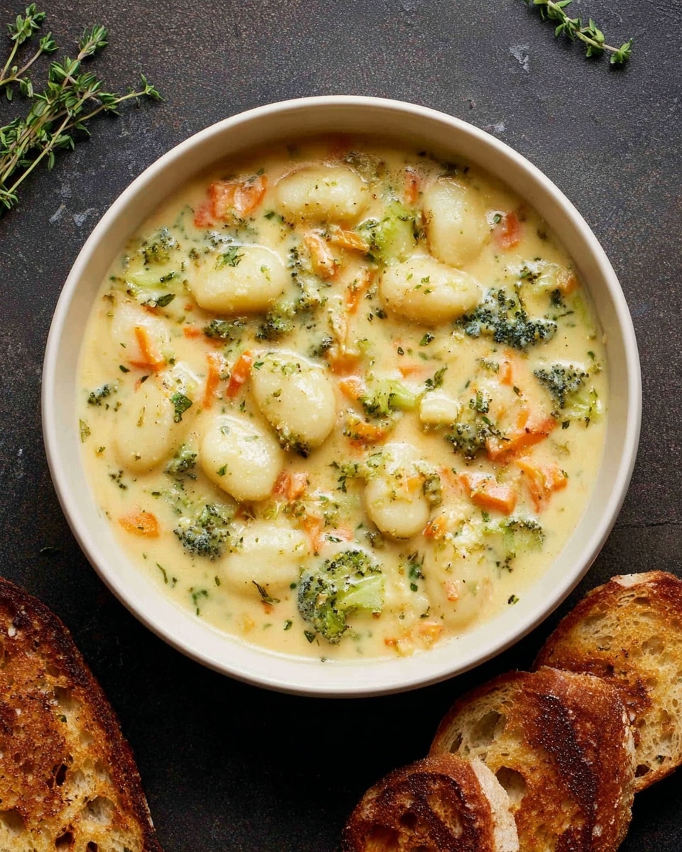 Broccoli Cheddar Gnocchi Soup Recipe