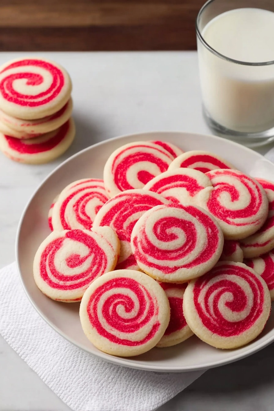 The image shows a wooden cutting board with a large silver knife placed near the top. On the board, there is a rolled white dough sheet partially sliced into round pieces. Each sliced piece has three visible layers: a smooth white outer layer, a bright pink middle layer, and a lighter pink inner layer arranged in a swirl pattern. The slices are neatly lined up from left to right, showing the colorful layers clearly. The overall texture of the dough looks soft and smooth. photo taken with an iphone --ar 4:5 --v 7