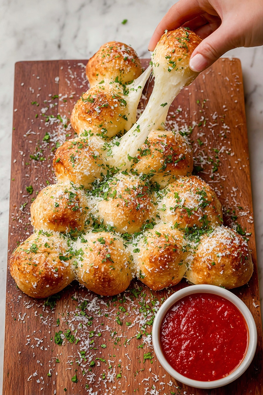 Christmas Tree Mozzarella Pull-Apart Bread Recipe