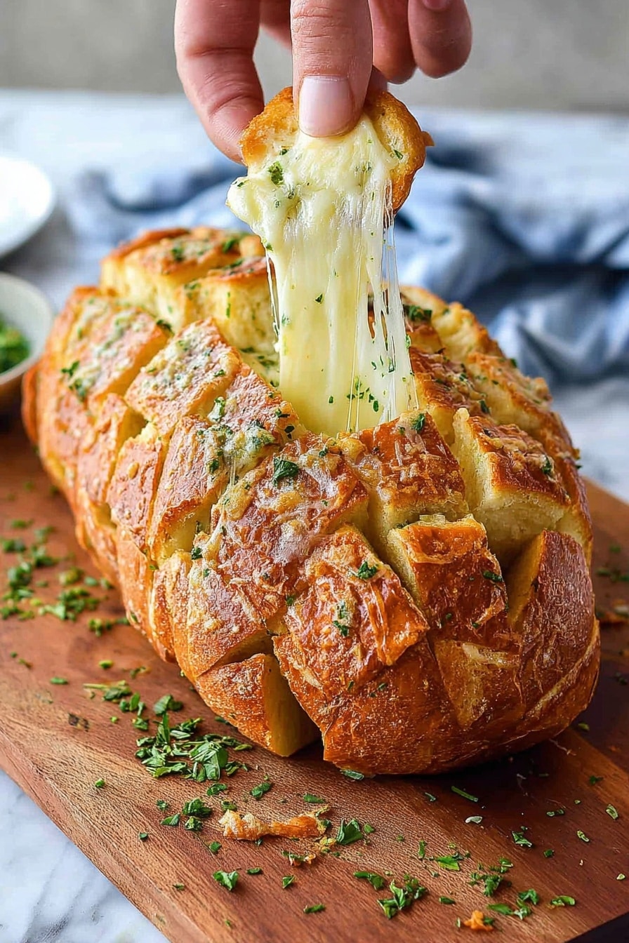Garlic Cheese Crack Bread Recipe