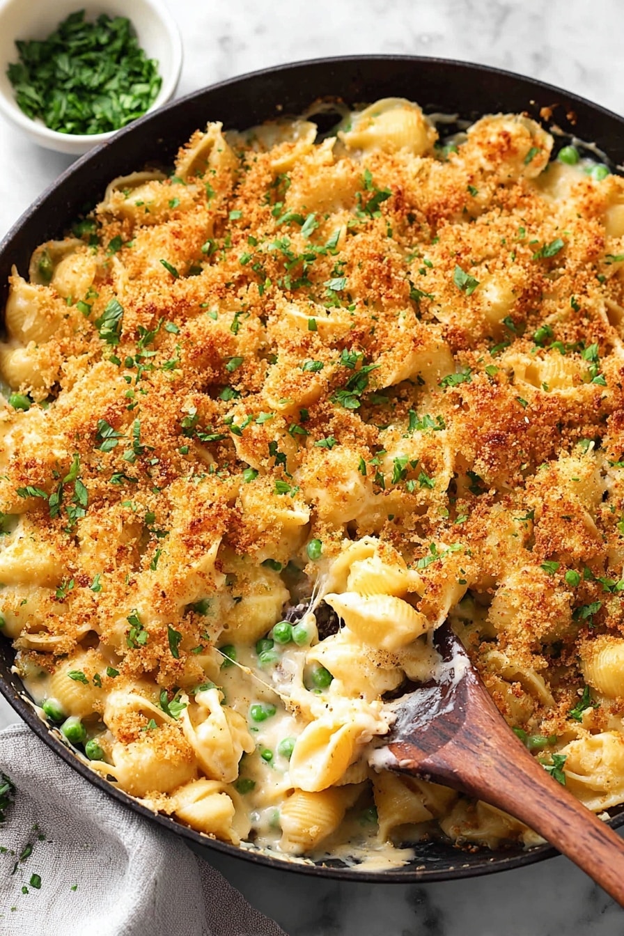 Easy Tuna Noodle Casserole with Crispy Topping Recipe