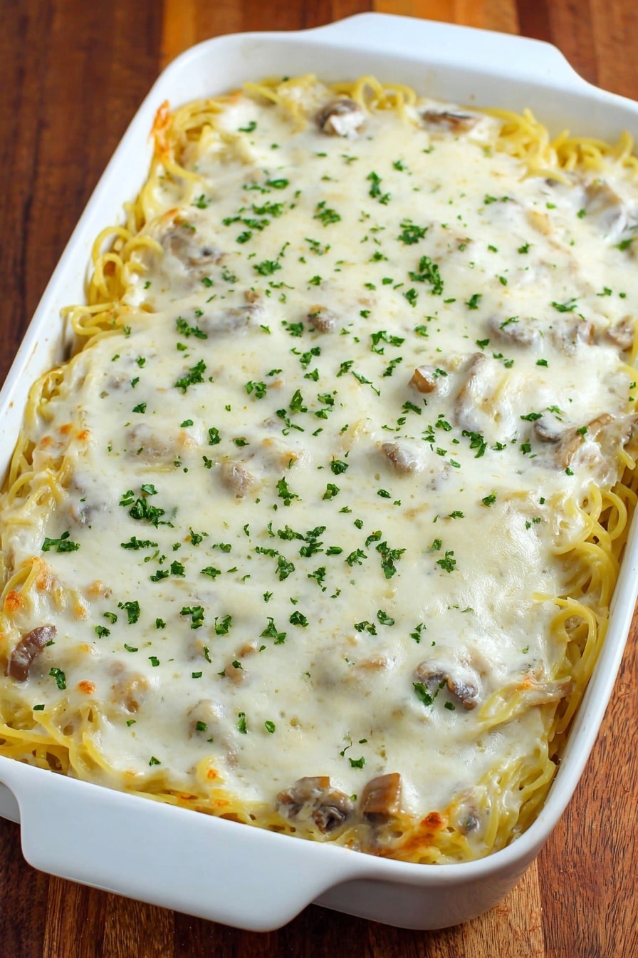 Creamy Chicken Tetrazzini Pasta Bake Recipe