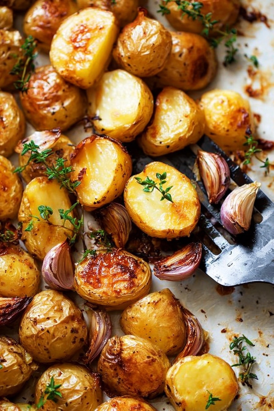 Crispy Roast Potatoes with Garlic and Herbs Recipe