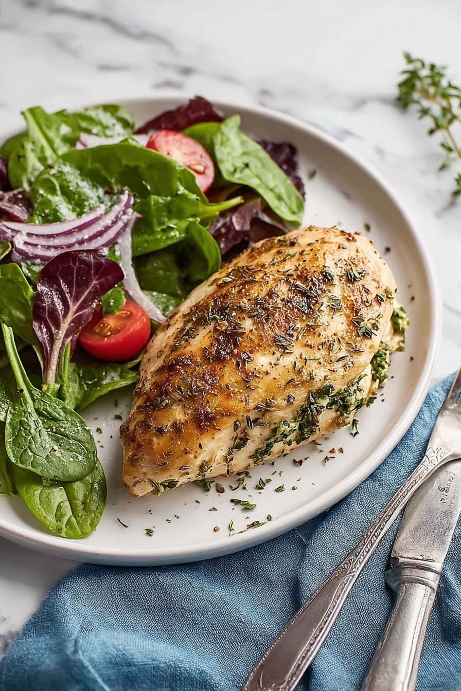 Spinach Stuffed Chicken Breast Bake Recipe