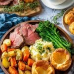 Juicy Roast Beef Dinner with Yorkshire Pudding Recipe
