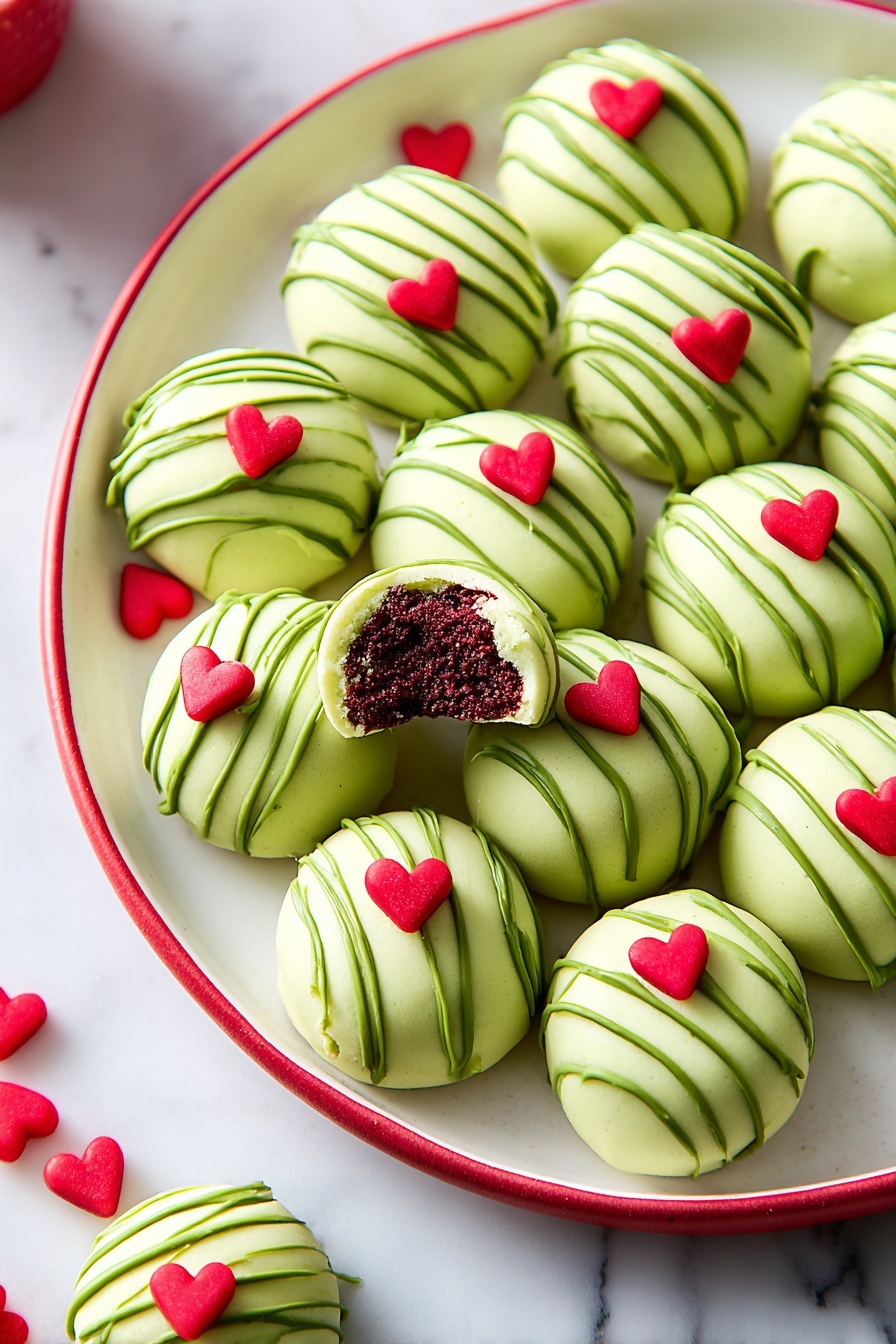 Grinchy Red Velvet Cake Balls Recipe