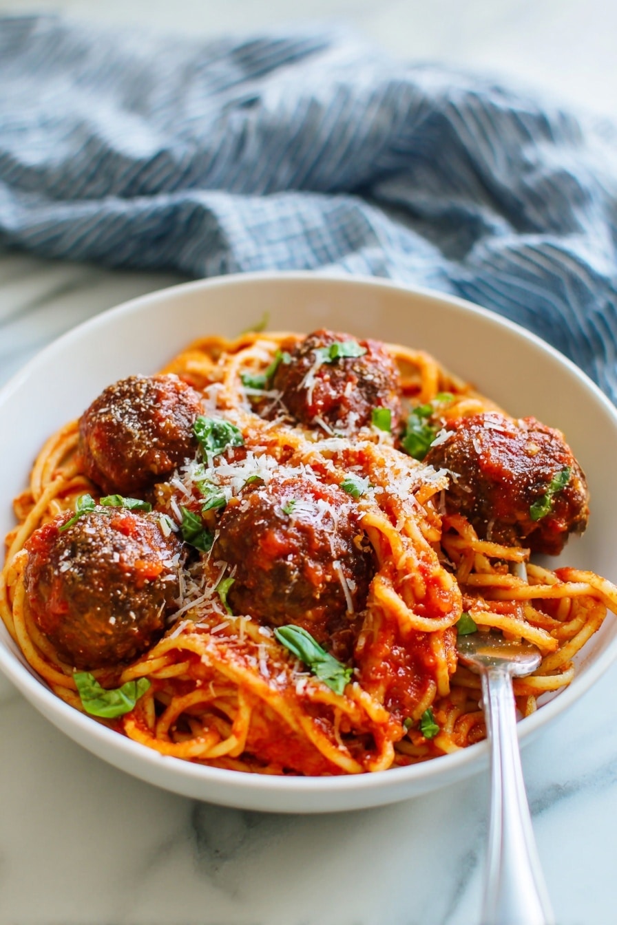 Easy Baked Meatballs with Spaghetti Recipe