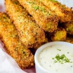 Crispy Baked Pickle Fries with Dill Ranch Recipe