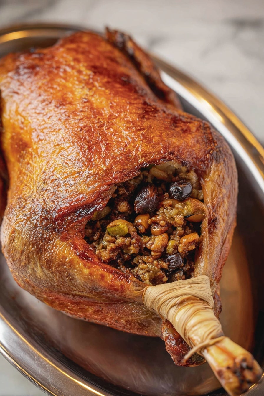 Roast Christmas Goose with Gravy Recipe