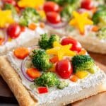 Christmas Veggie Pizza with Crescent Crust Recipe