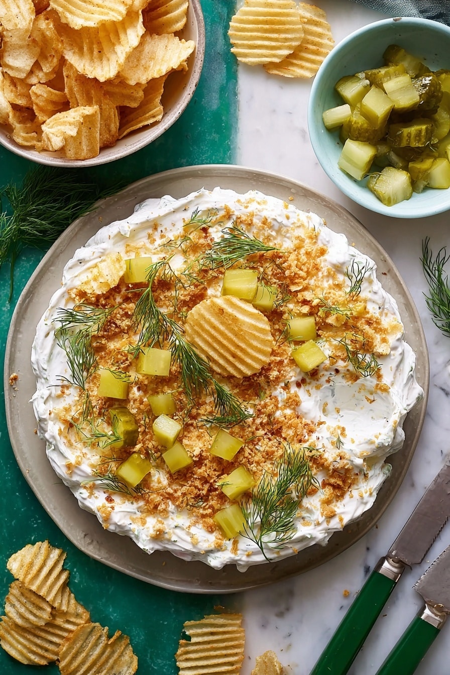 Viral Pickle Dip with Crispy Breadcrumbs Recipe
